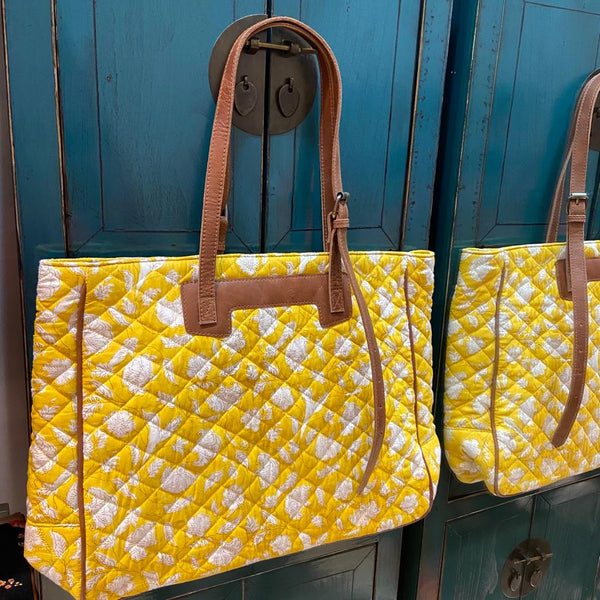 Yara Quilted Cotton Tote Bag